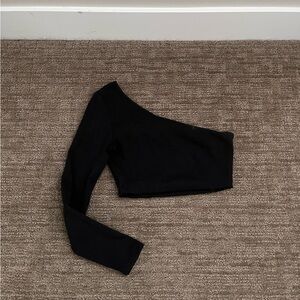 black one shoulder top